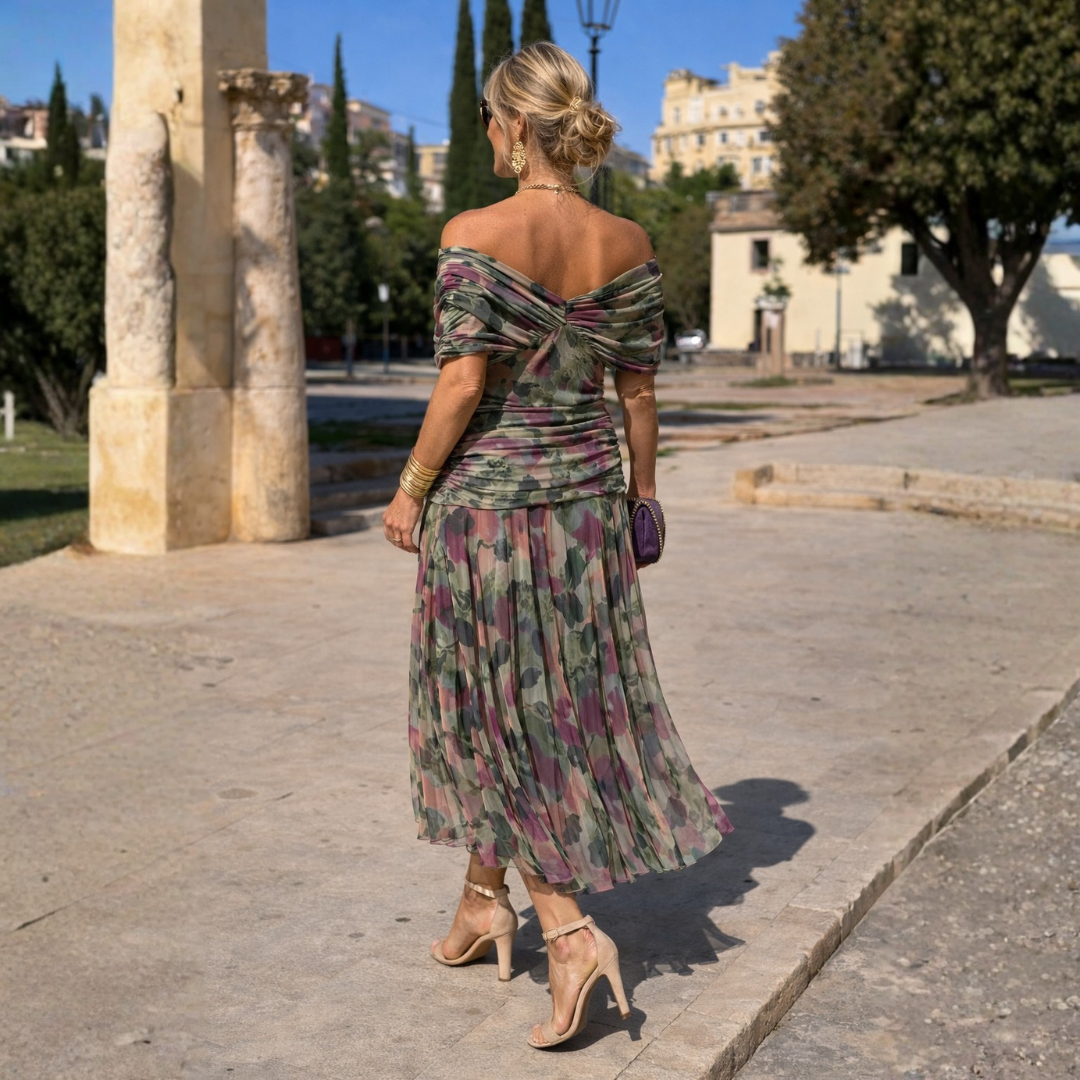 MIKAELA | OFF SHOULDER MAXI DRESS