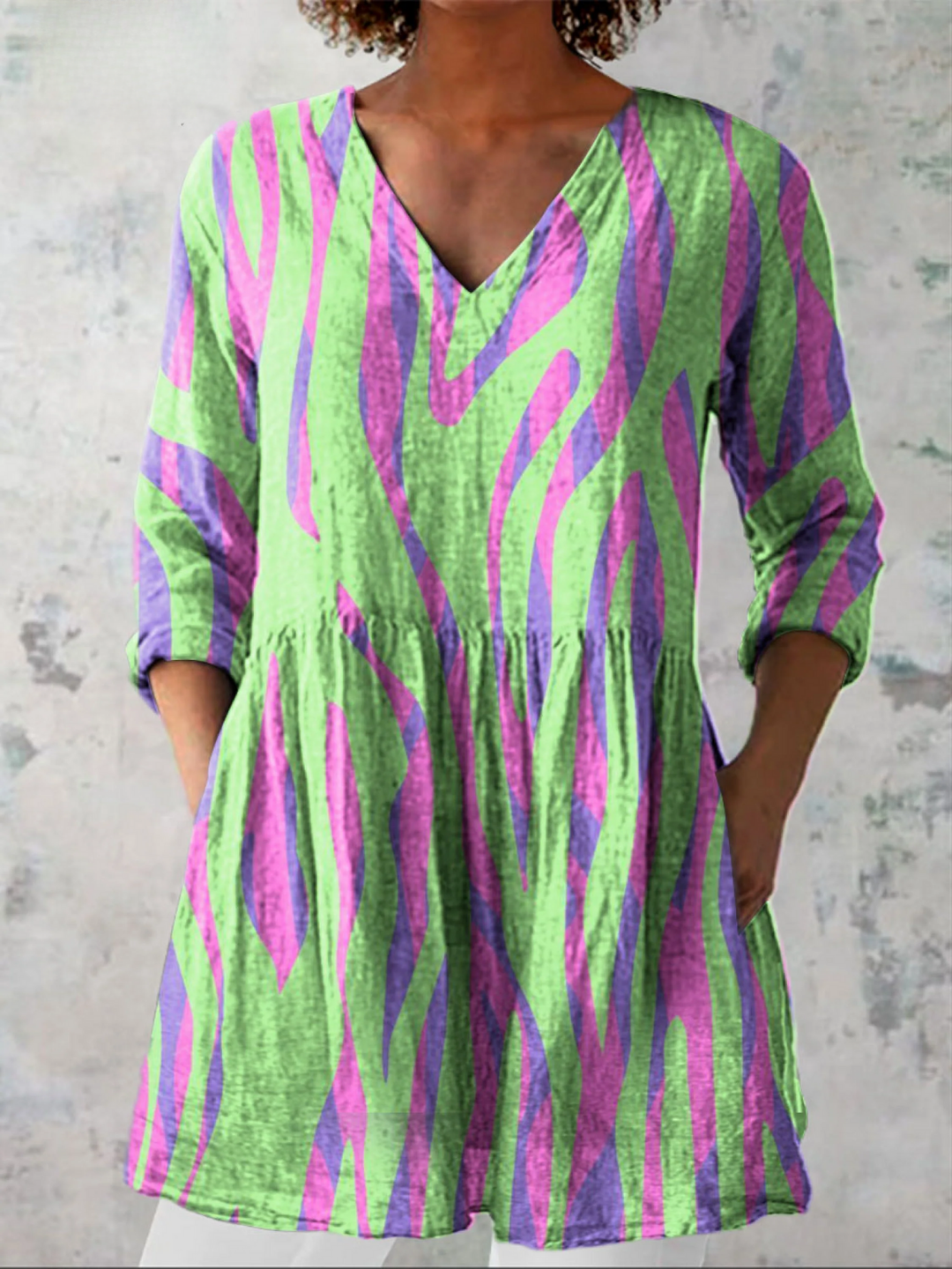 OCEANE | ELEGANT TUNIC WITH V-NECK