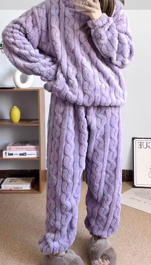 VELMA | CABLE FLEECE LOUNGE SET