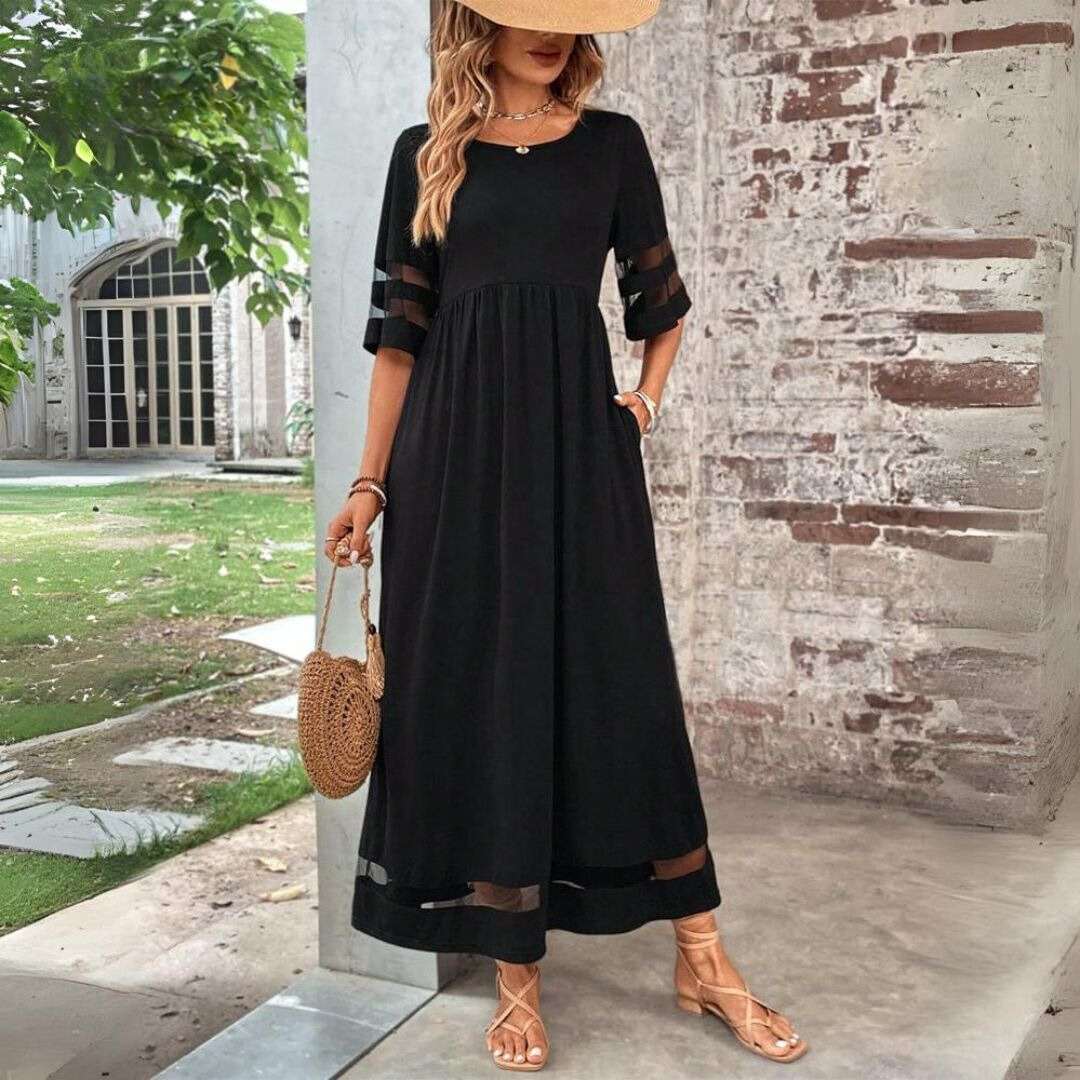EVELYN | TUMMY-CONTROL A-LINE MIDI DRESS
