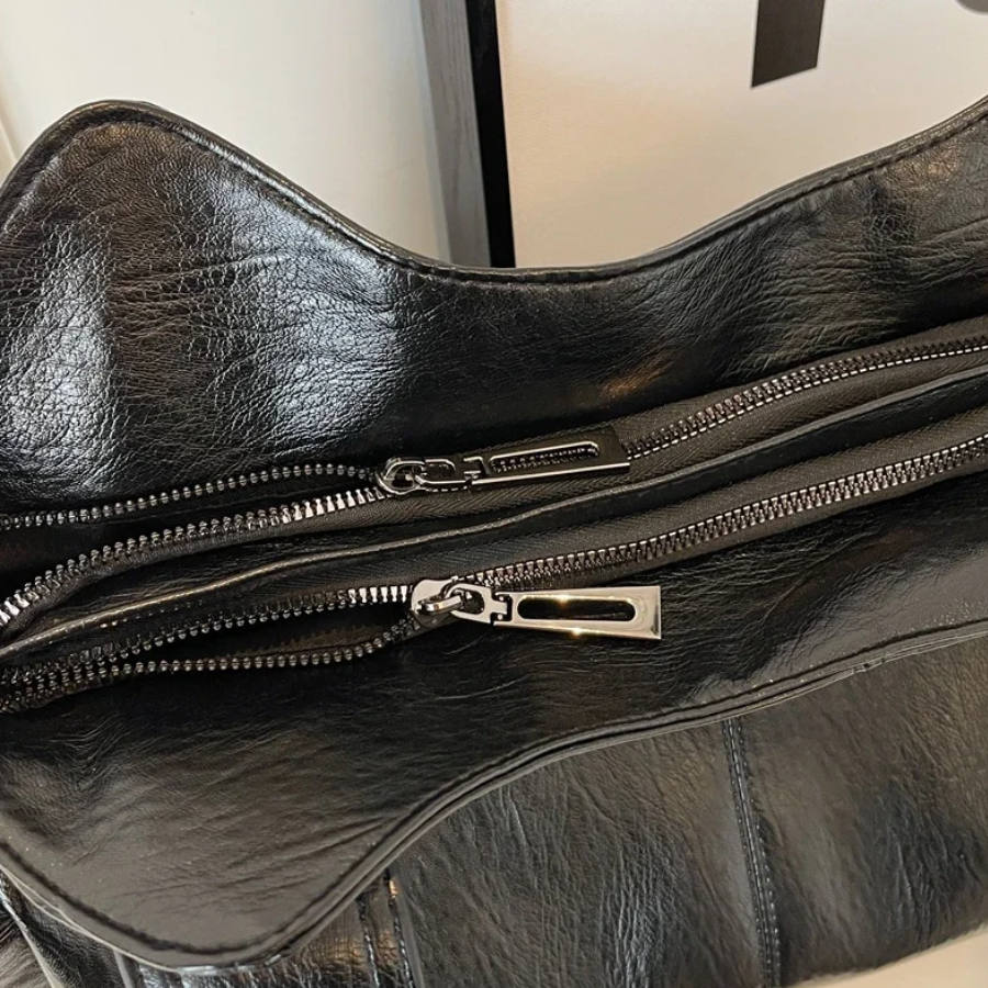 TEREZA | DUAL ZIPPER LARGE CAPACITY SHOULDER BAG