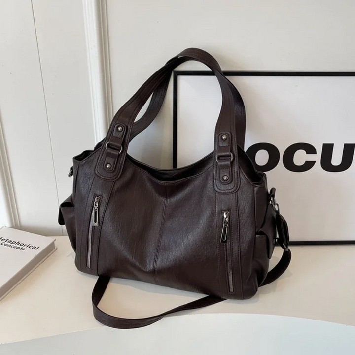 TEREZA | DUAL ZIPPER LARGE CAPACITY SHOULDER BAG