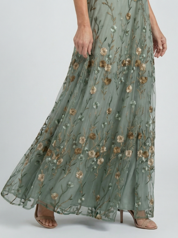 KENZA | HALTER BLOOM FLOW MAXI DRESS