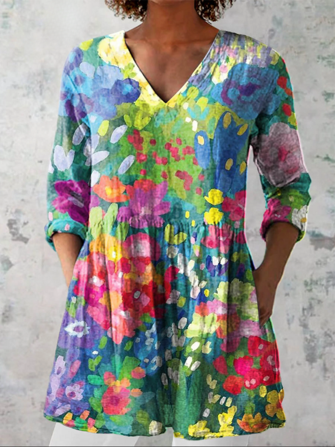 MAELLE | ELEGANT TUNIC WITH V-NECK