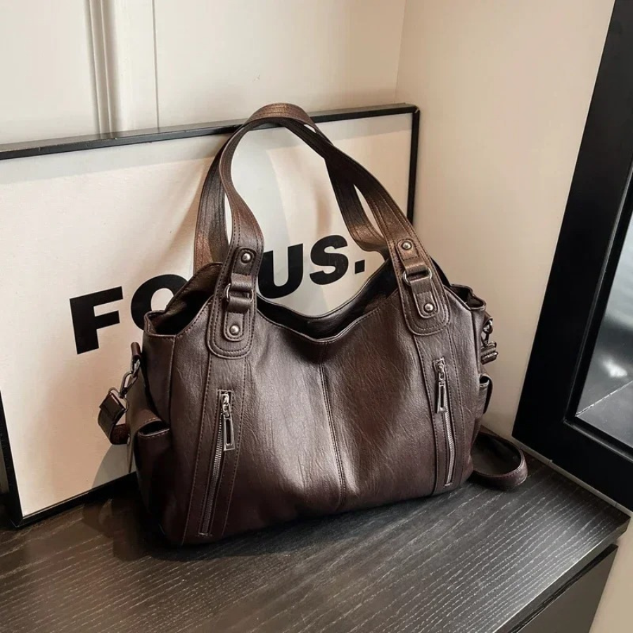 TEREZA | DUAL ZIPPER LARGE CAPACITY SHOULDER BAG