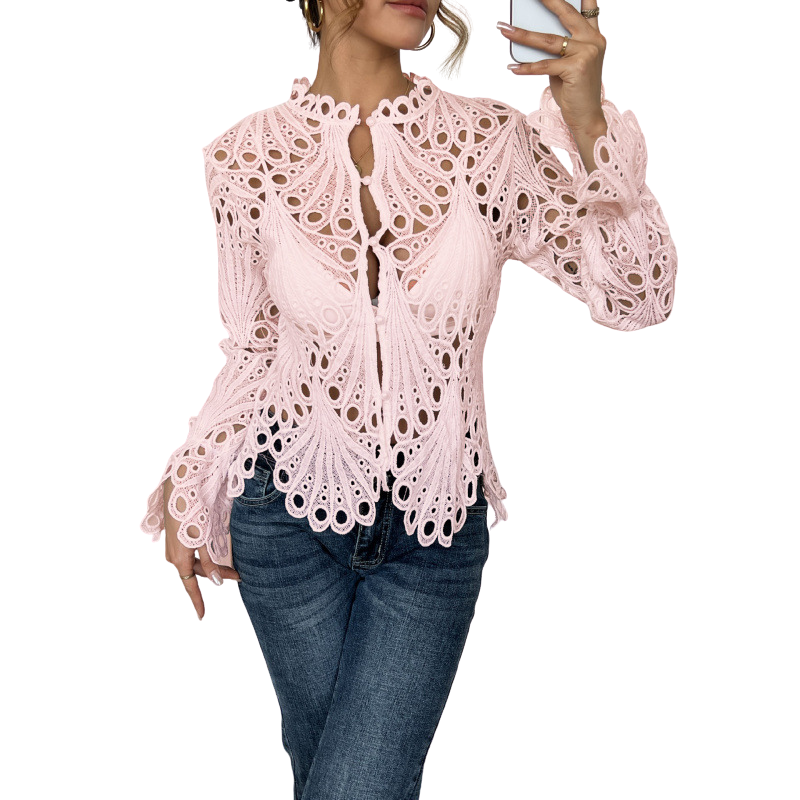 SARAH | MODERN HOLLOW DETAIL BLOUSE
