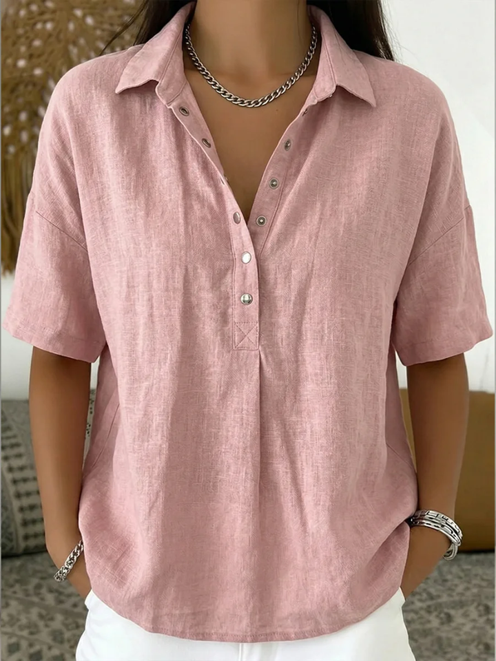 WILMA | BLOUSE WITH COLLAR AND BUTTON