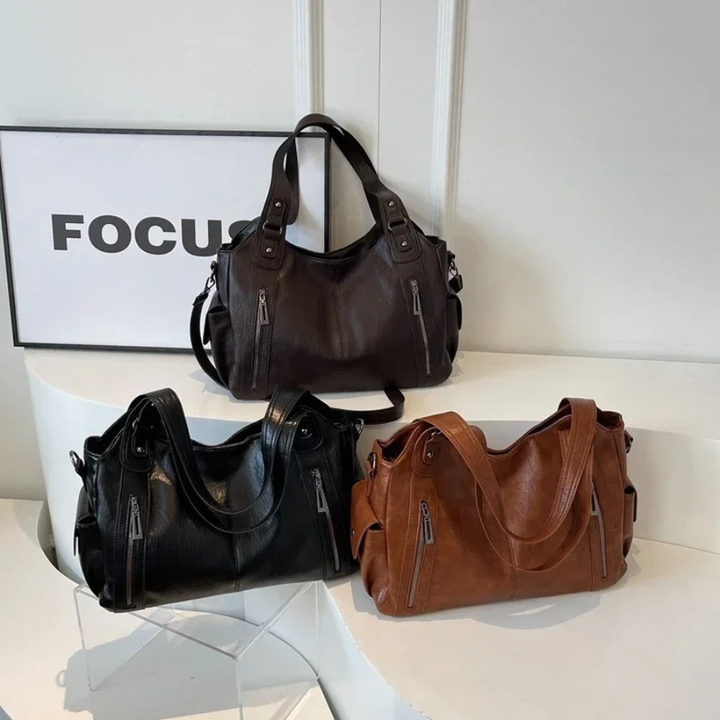 TEREZA | DUAL ZIPPER LARGE CAPACITY SHOULDER BAG