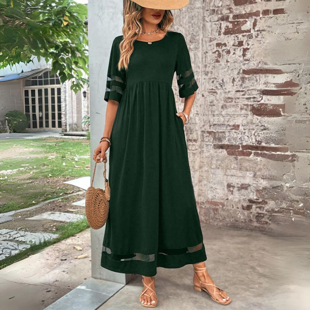 EVELYN | TUMMY-CONTROL A-LINE MIDI DRESS