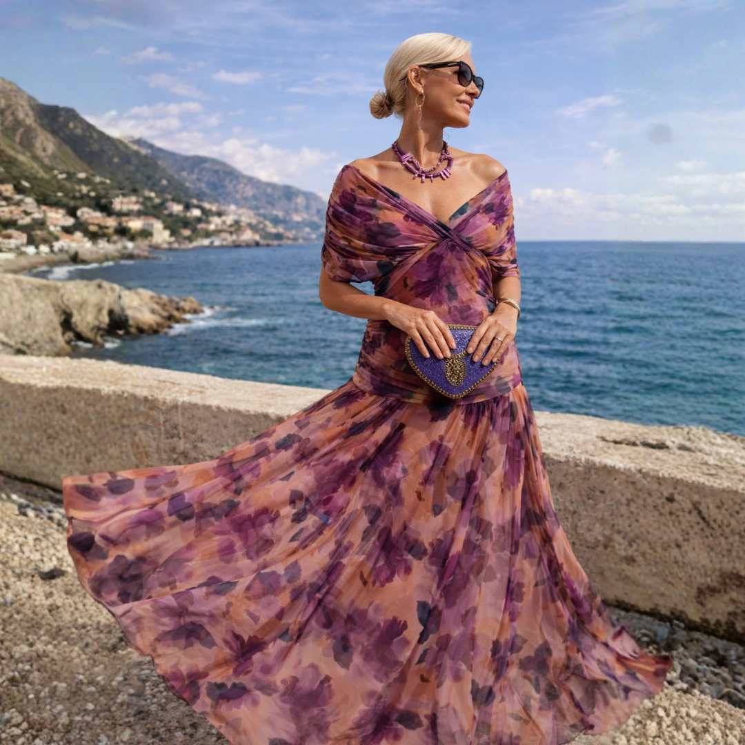 MIKAELA | OFF SHOULDER MAXI DRESS