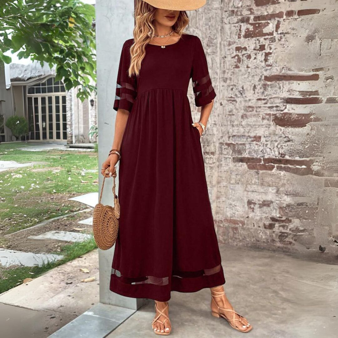 EVELYN | TUMMY-CONTROL A-LINE MIDI DRESS