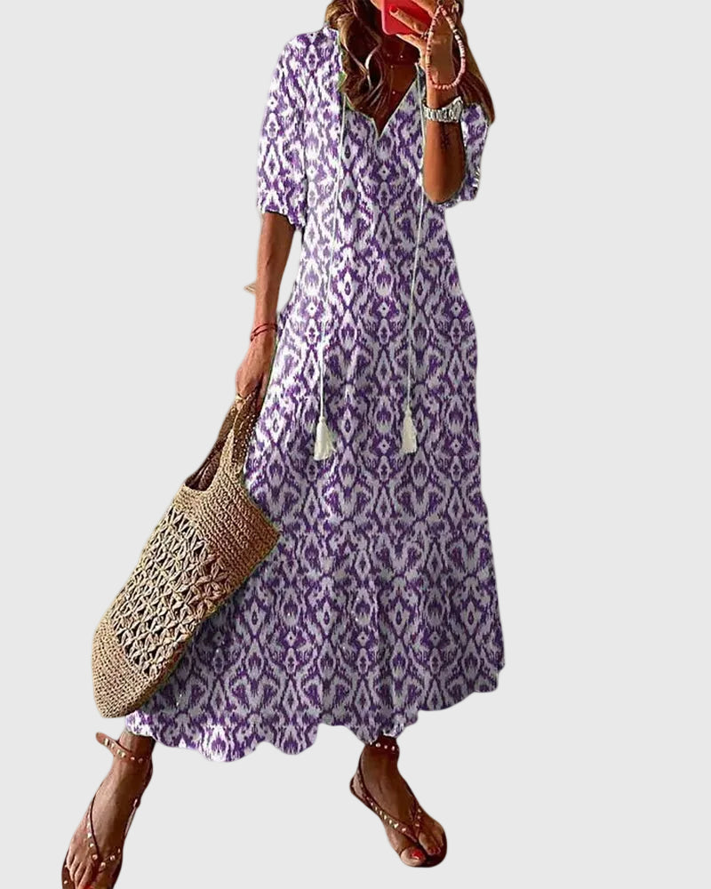 NOOR | BOHO VINTAGE SUMMER MAXI DRESS