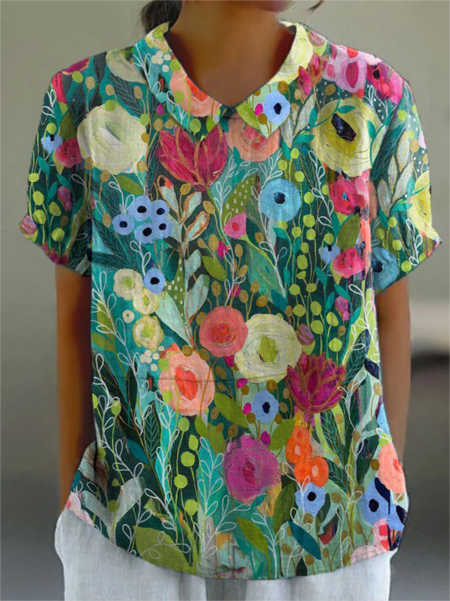 DAIMY | COLORFUL FLORAL SHIRT