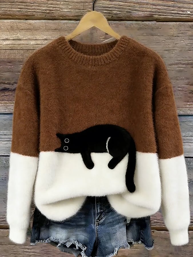 KIMMY | ELEGANT CAT PRINT JUMPER