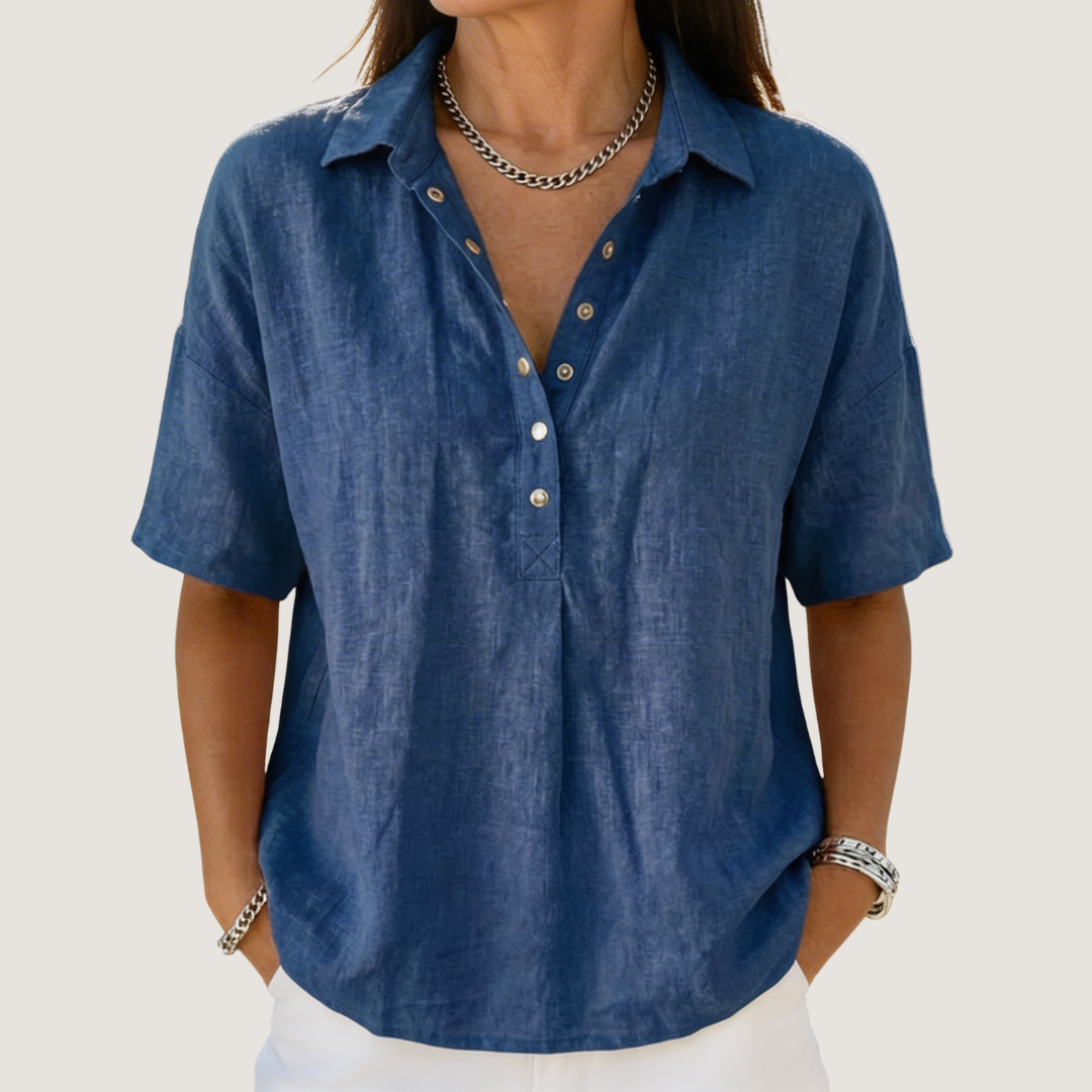 WILLOW | BLOUSE WITH COLLAR AND BUTTON