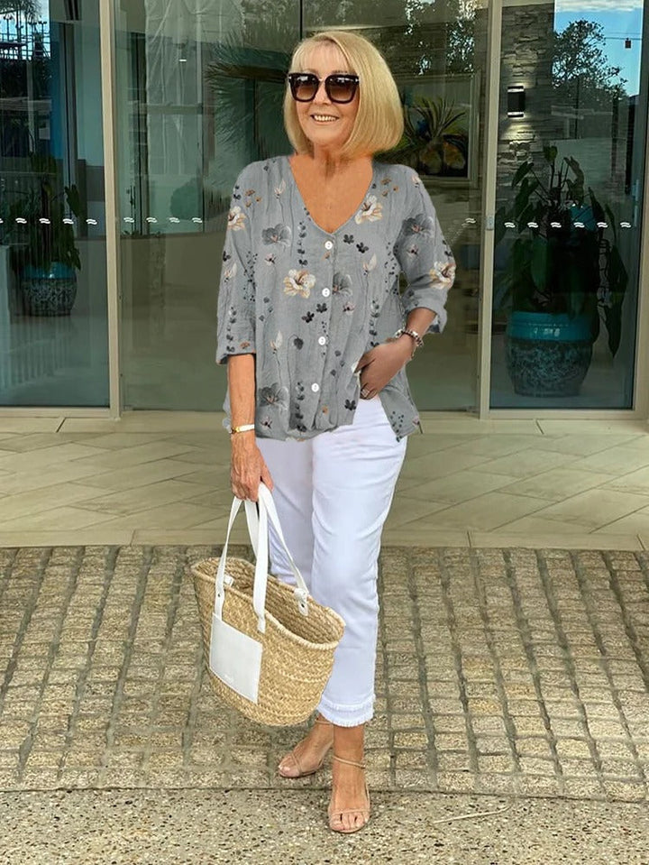 KIRSTEN | ELEGANT FLORAL BLOUSE