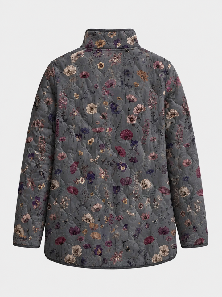 Niva | Vintage Floral Print Quilted Jacket