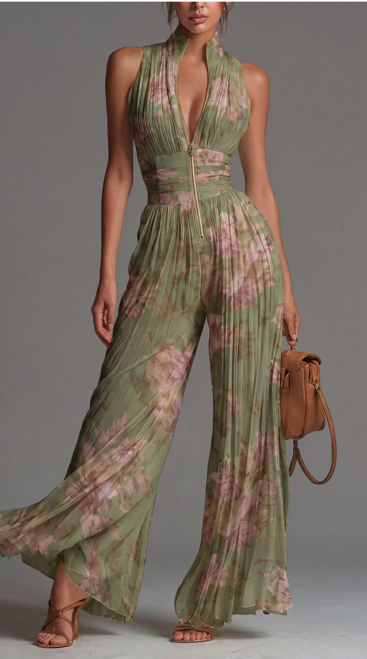 SOFIA | PLEATED CHIFFON STYLE JUMPSUIT