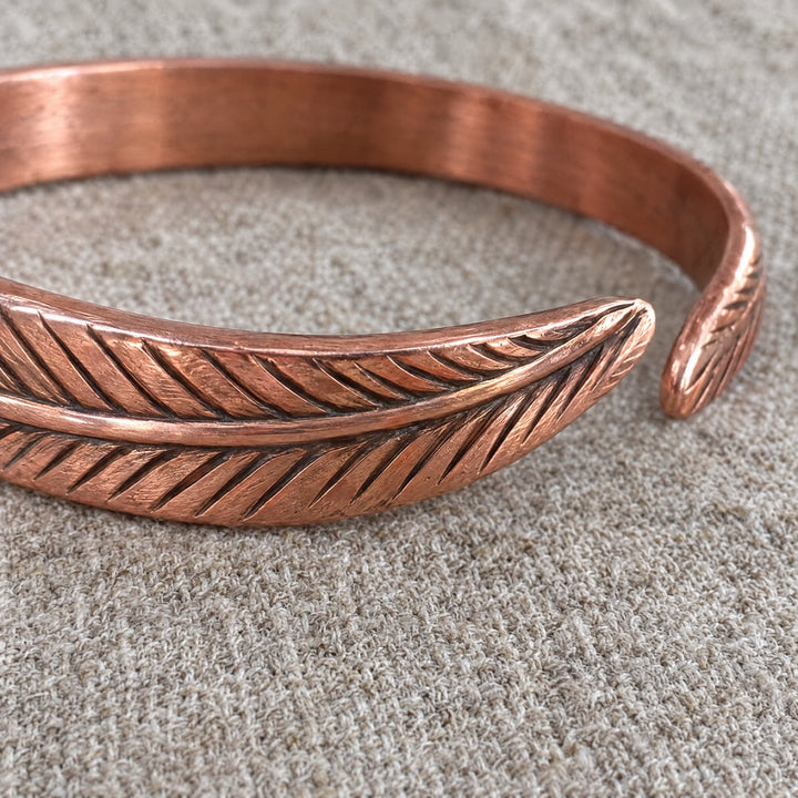 Feathered Copper Bracelet