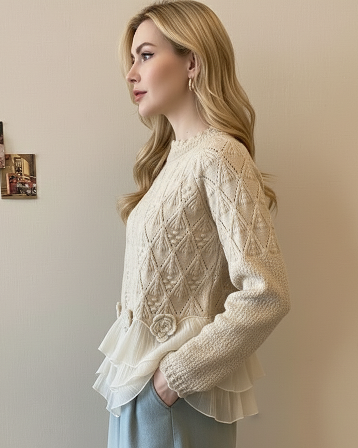 ANNALISE | ELEGANT RUFFLE SWEATER