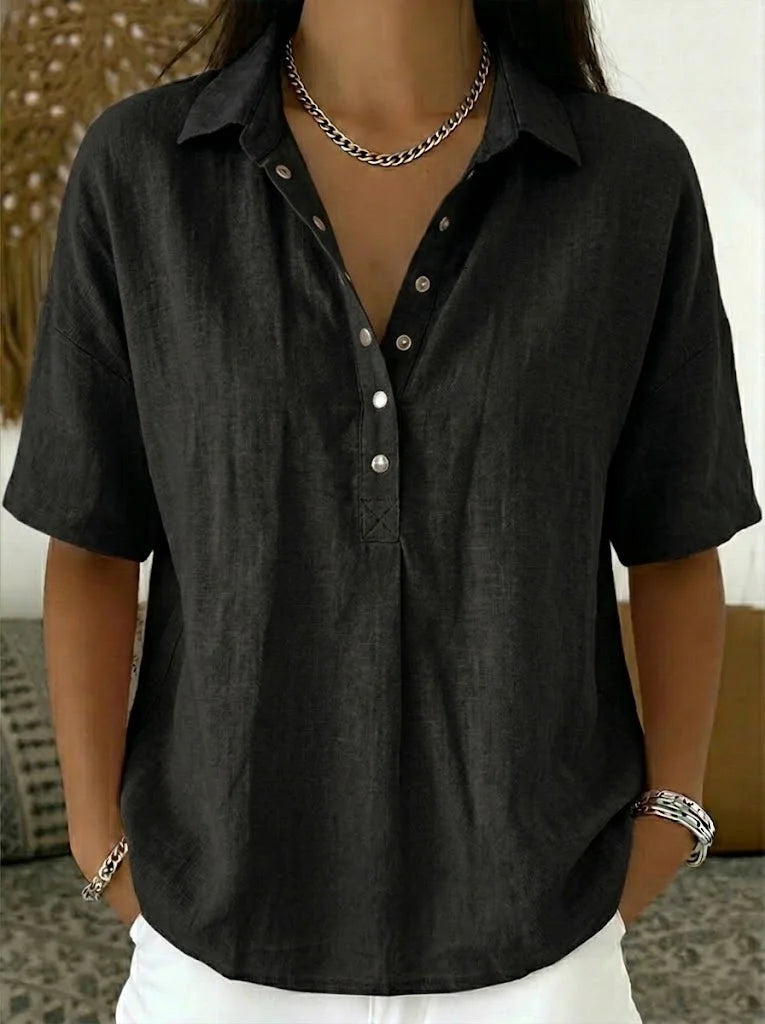 WILLOW | BLOUSE WITH COLLAR AND BUTTON