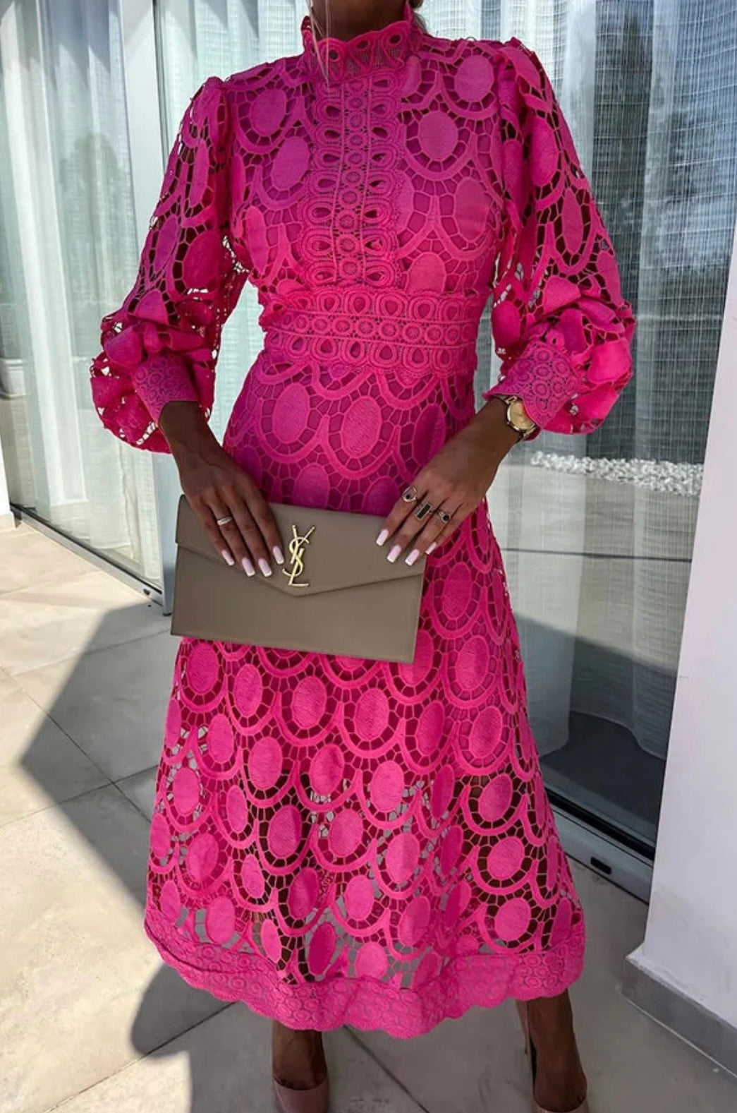 ELOAH | ELEGANT LACE MIDI DRESS