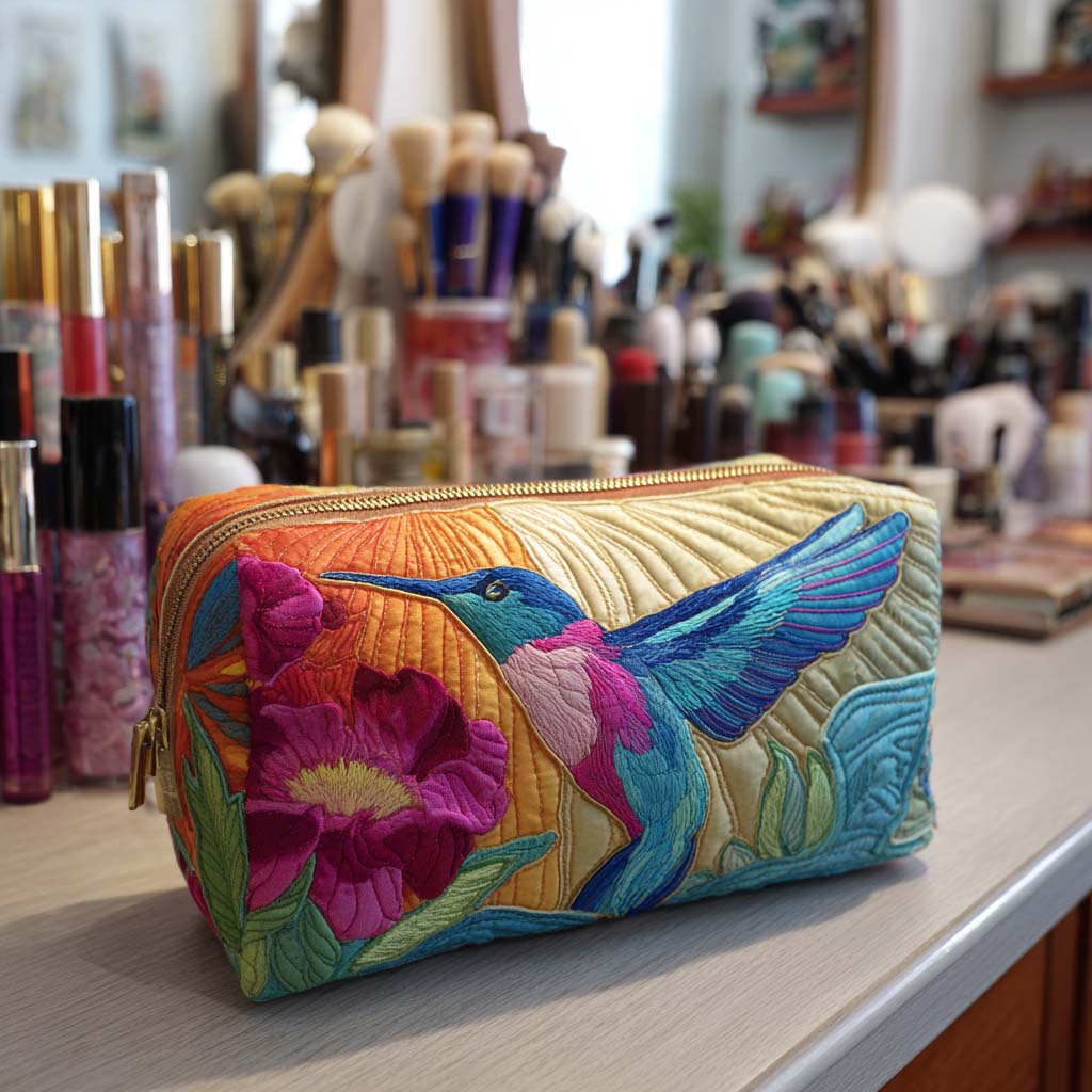 HUMMINGBIRD | QUILTED MAKE-UP BAG