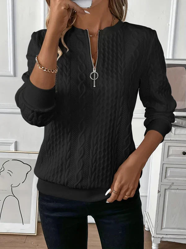 RUBY | ELEGANT QUARTER-ZIP SWEATER