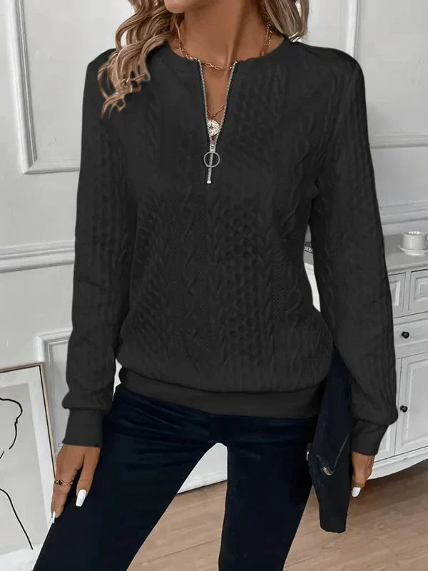 RUBY | ELEGANT QUARTER-ZIP SWEATER