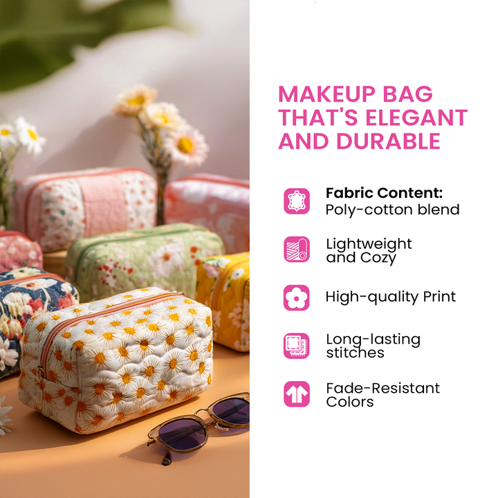 ADORABLE KITTY | QUILTED MAKE-UP BAG