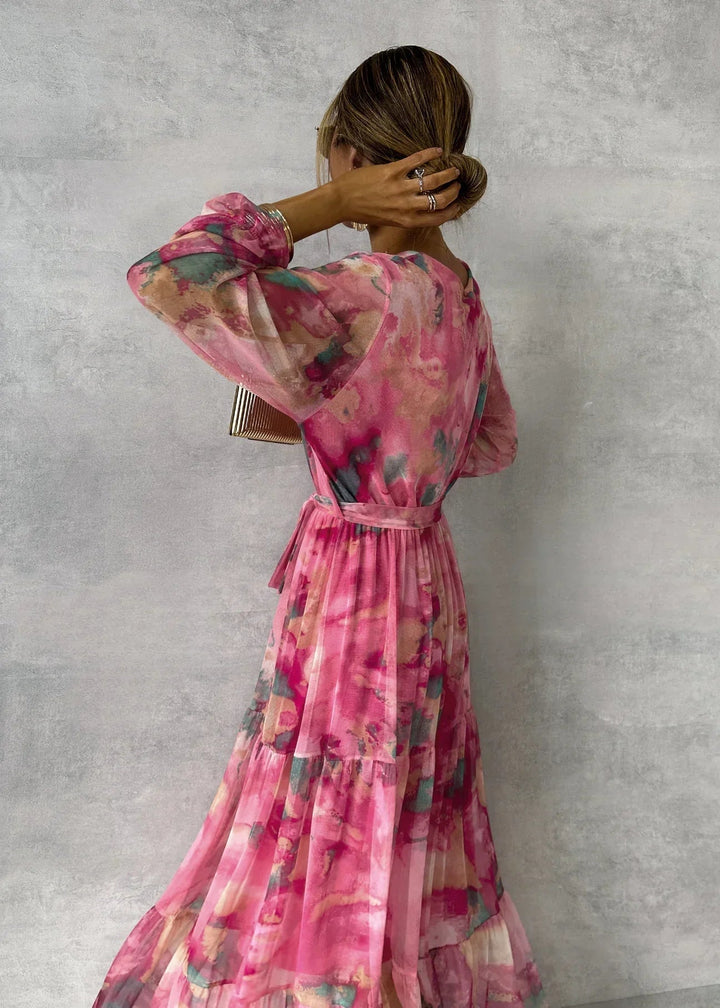 HAZEL | WRAP DRESS WITH FLORAL PRINT