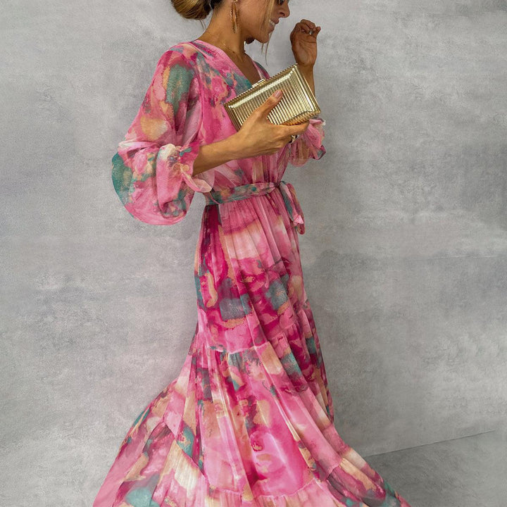 HAZEL | WRAP DRESS WITH FLORAL PRINT