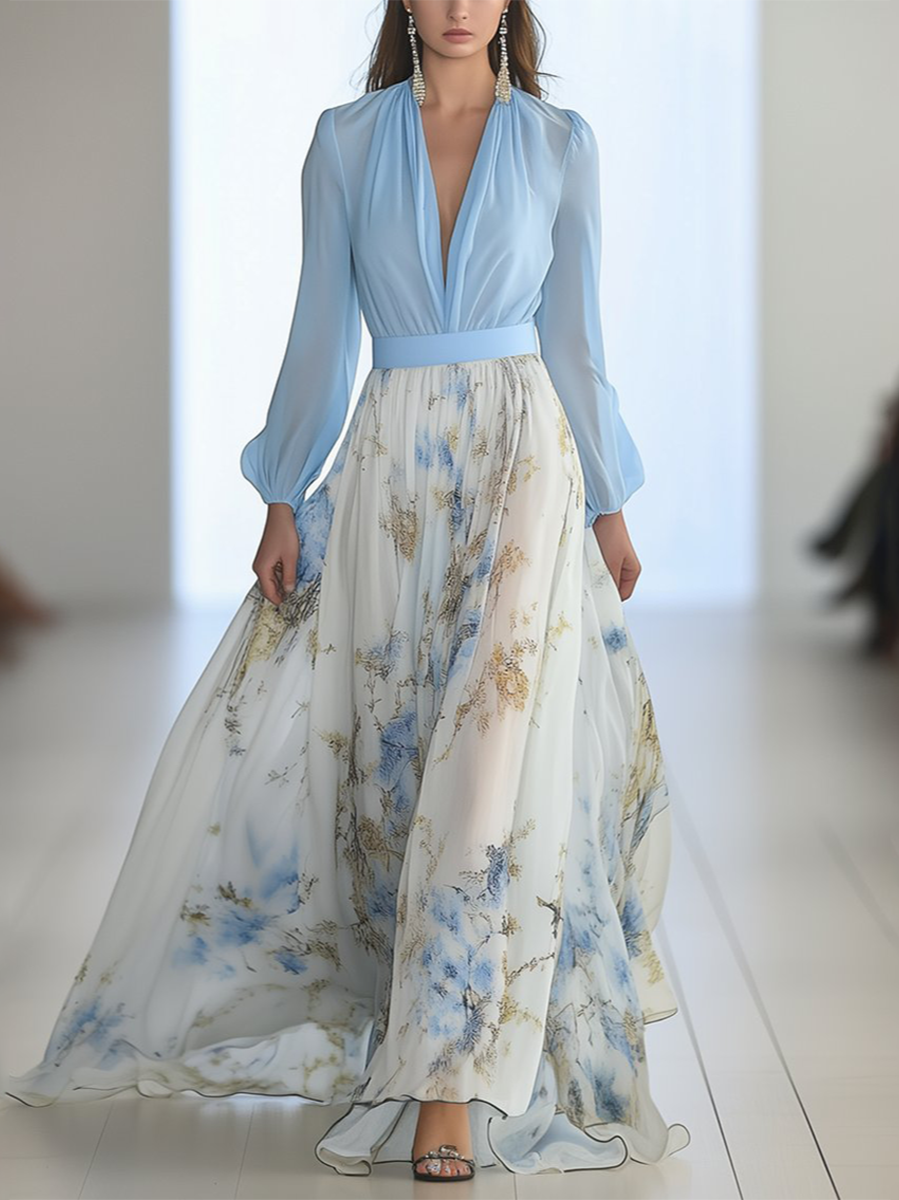 PENELOPE | BEAUTIFUL MAXI DRESS WITH FLORAL PRINT