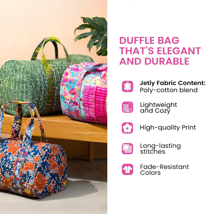 RUSTIC FLORAL HAVEN | QUILTED DUFFLE BAG