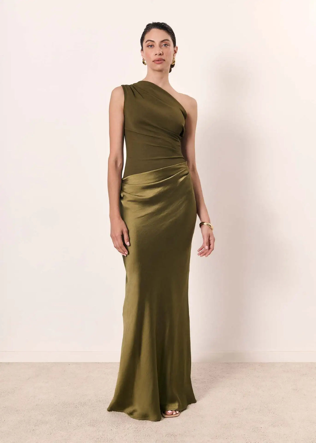 LUNA | MAXI DRESS WITH A GILT IN SATIN