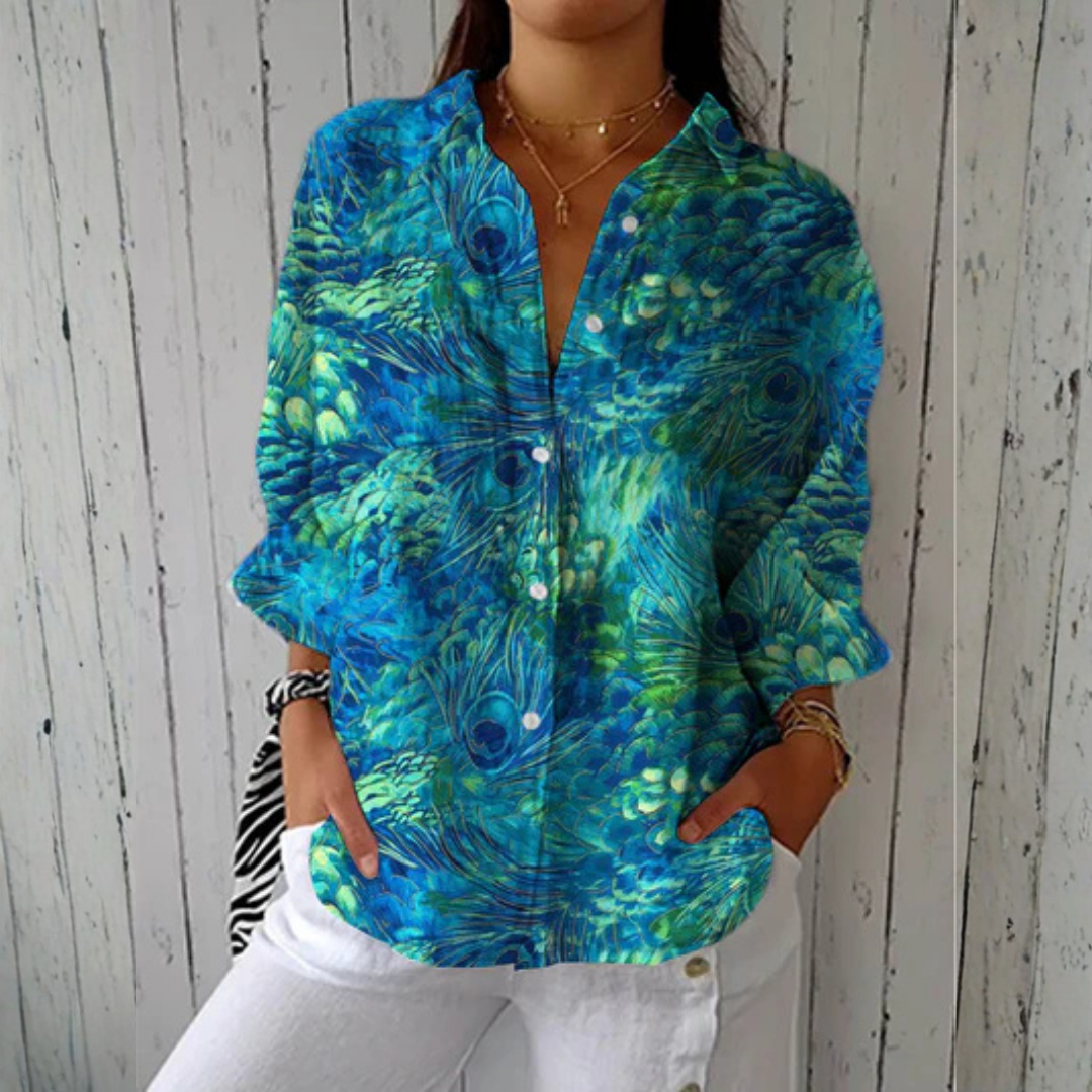 VICTORIA | PEACOCK GRACE BLOUSE