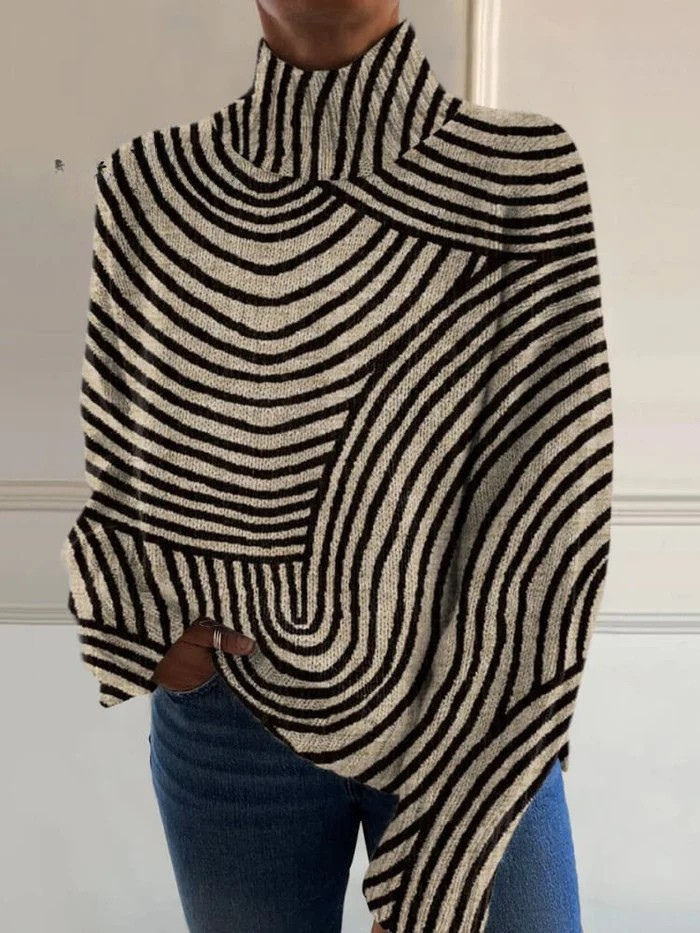 SIENNA | HAND-DRAWN LINE TURTLENECK
