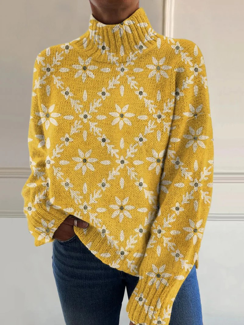 GEORGIA | VINTAGE COLOUR BLOCK TURTLENECK