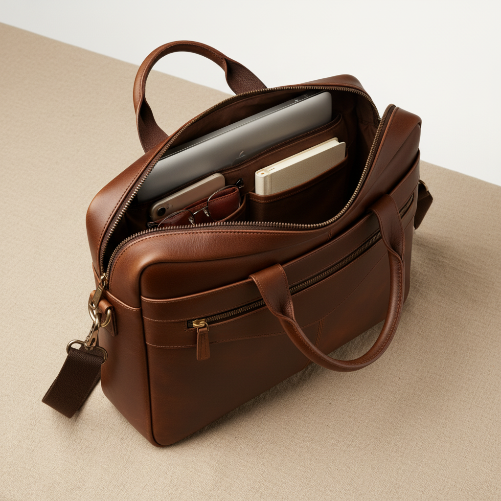 Anthony Leather-Style Briefcase