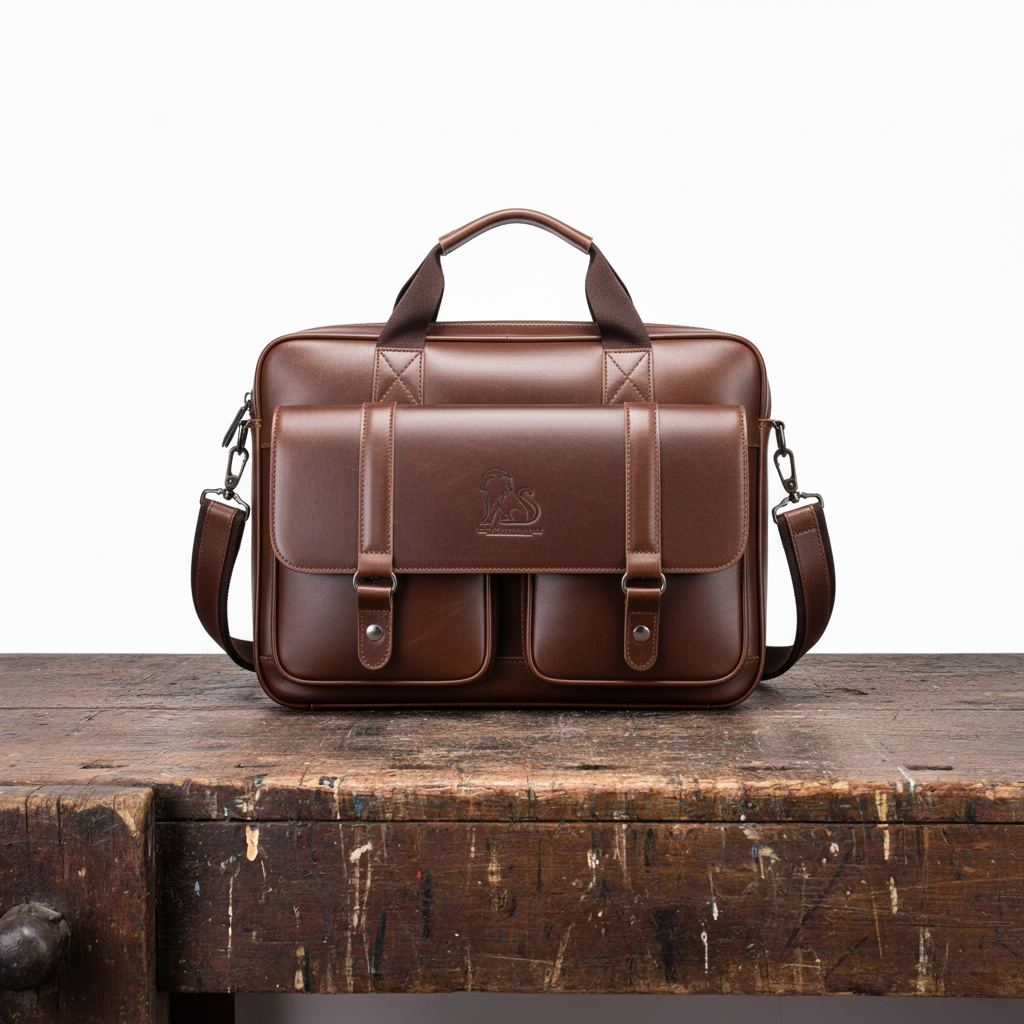 Leather-Style Briefcase