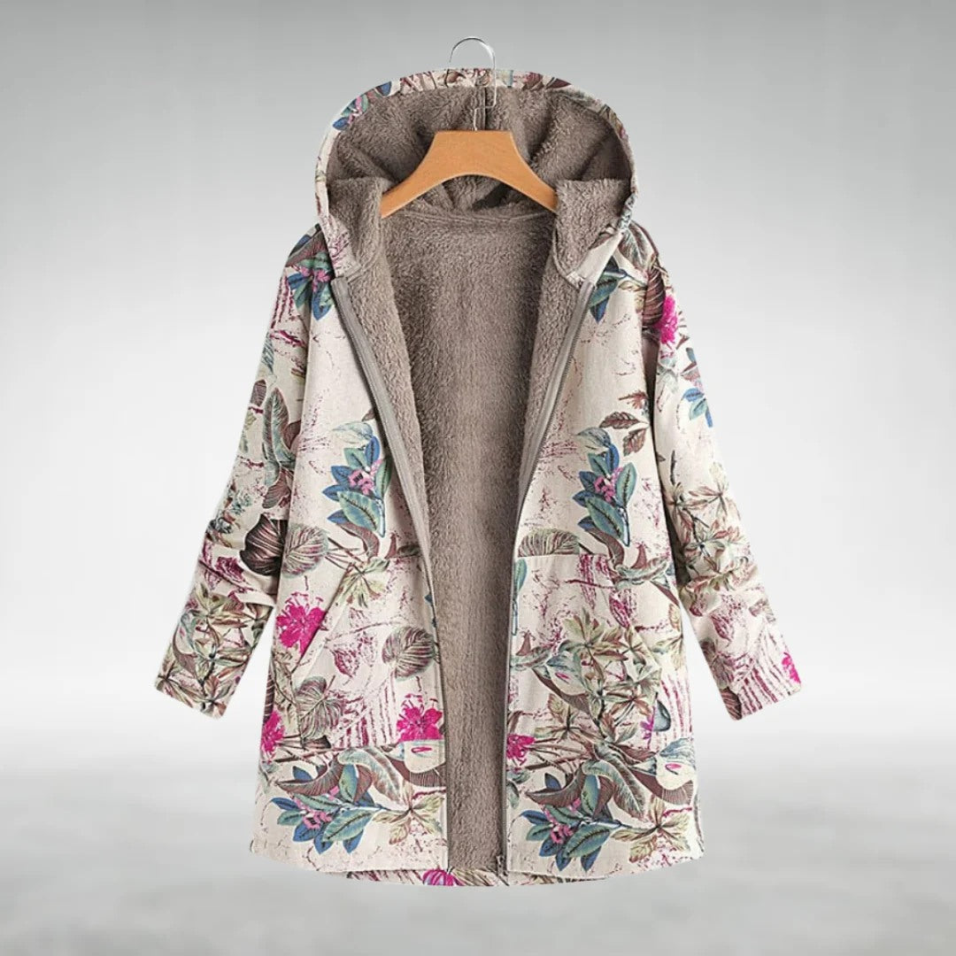 AMARA | FLORAL FLEECE JACKET