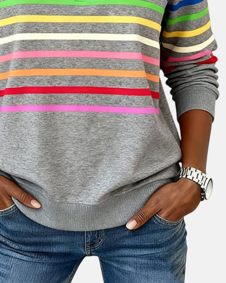 MEDLINE | RAINBOW STRIPED QUARTER-ZIP