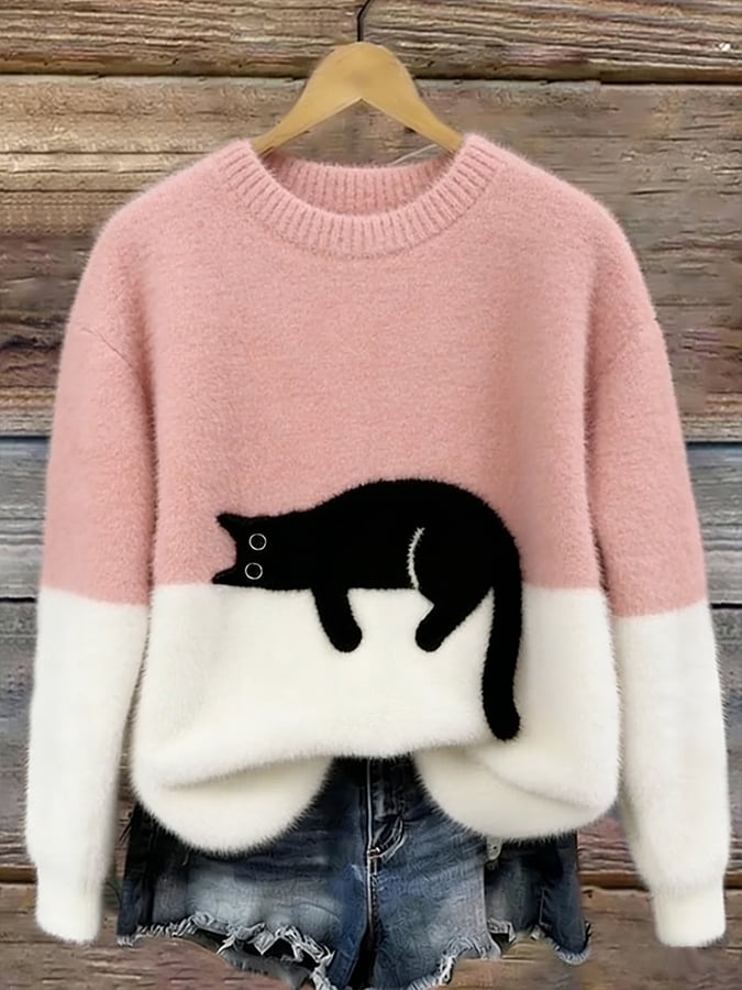 KIMMY | ELEGANT CAT PRINT JUMPER