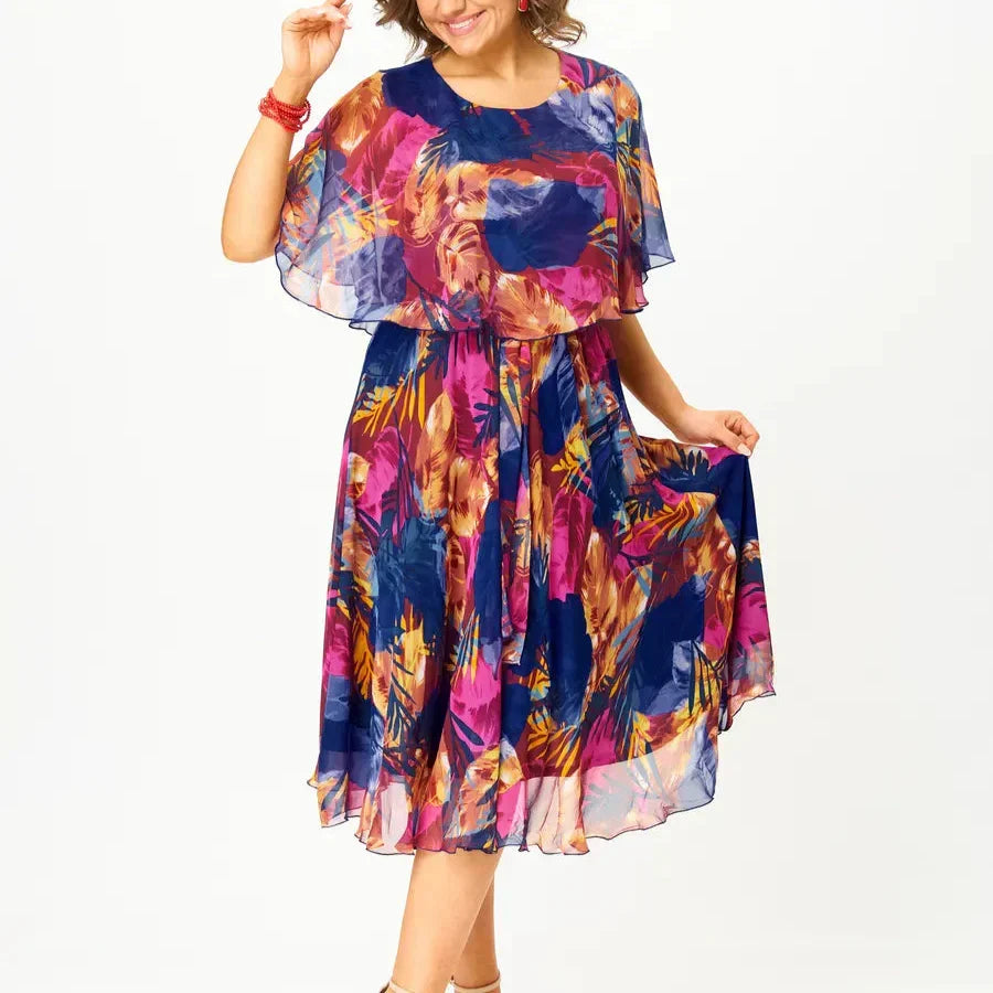 VANESSA | COMFORTABLE PLUS SIZE CHIFFON-STYLE DRESS