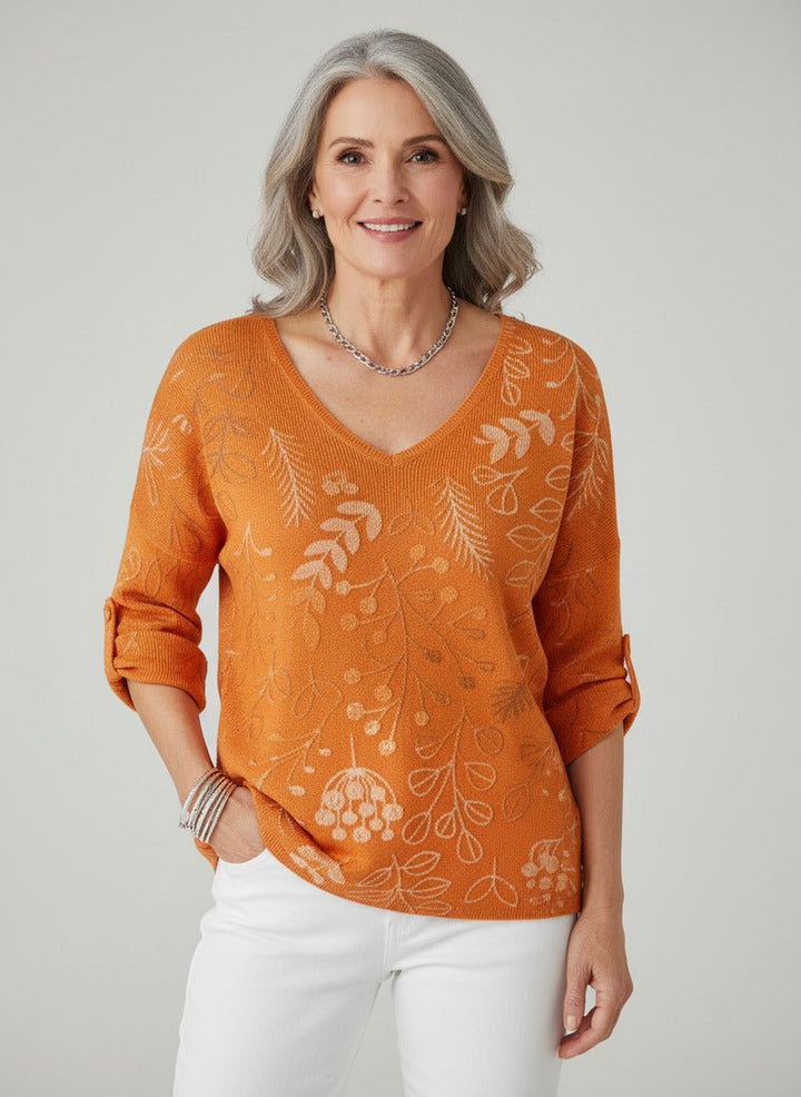 AUTUMN | COSY SWEATER WITH PRINT
