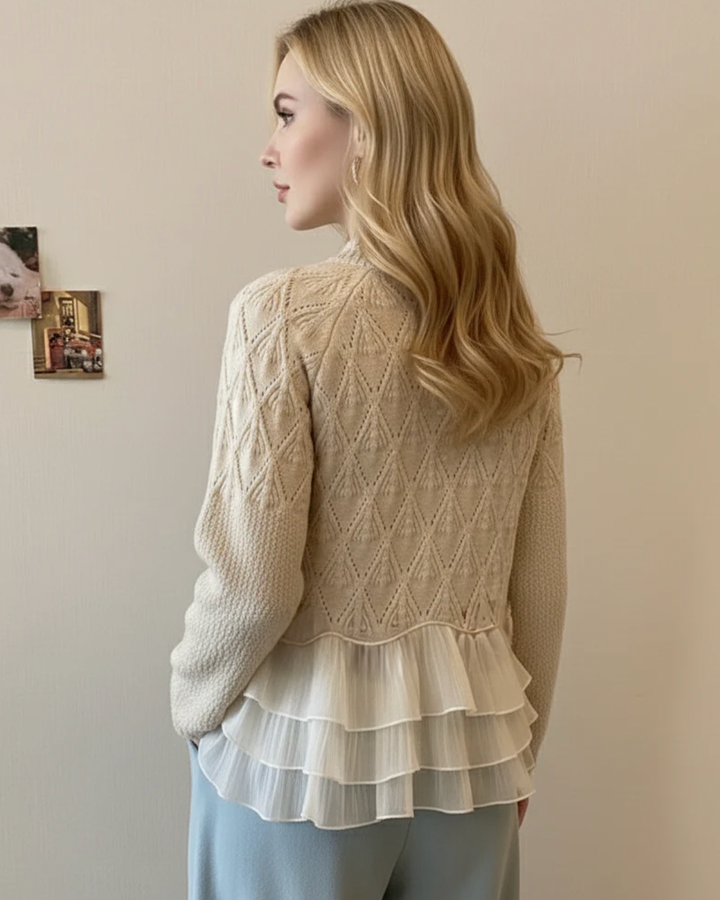 ANNALISE | ELEGANT RUFFLE SWEATER
