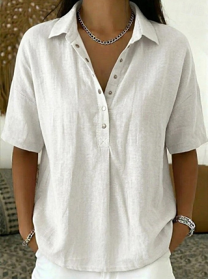 WILLOW | BLOUSE WITH COLLAR AND BUTTON