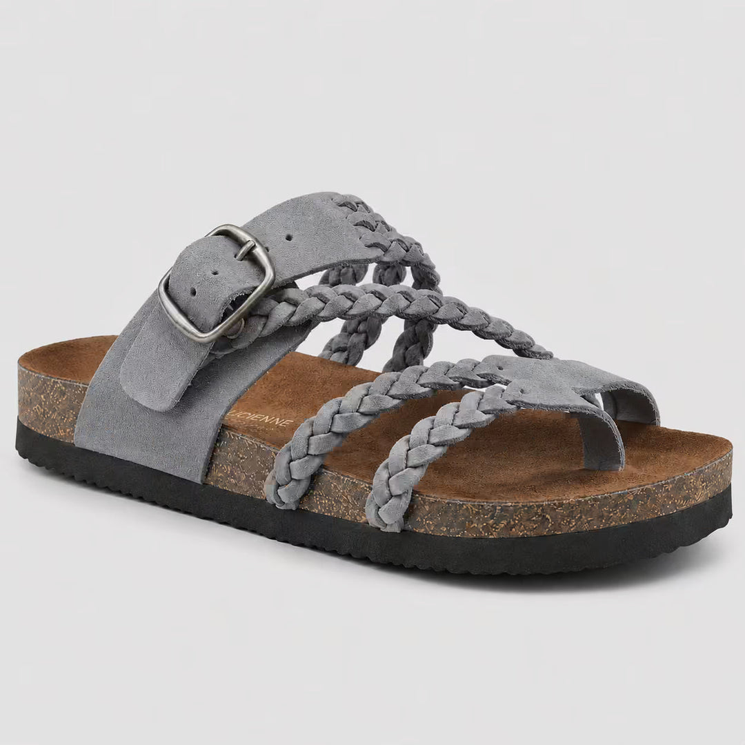 ELENA | WOVEN LEATHER-STYLE SANDALS