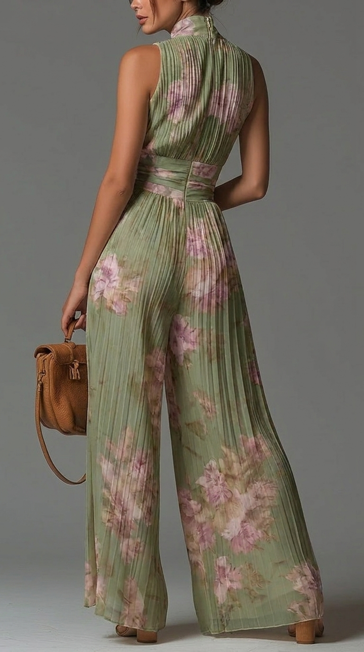 SOFIA | PLEATED CHIFFON STYLE JUMPSUIT