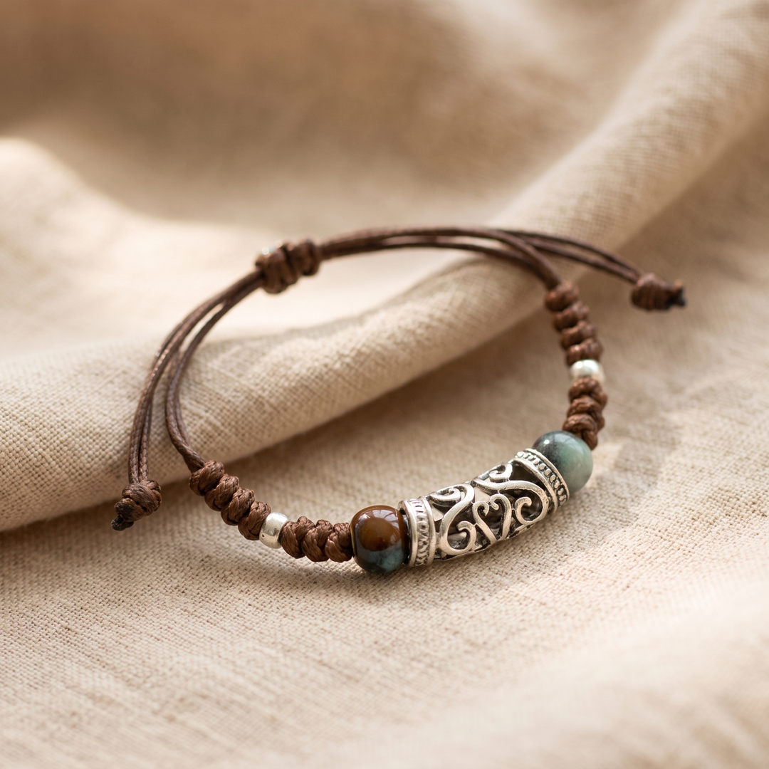 EDITH | TURQUOISE BEAD CORD BRACELET